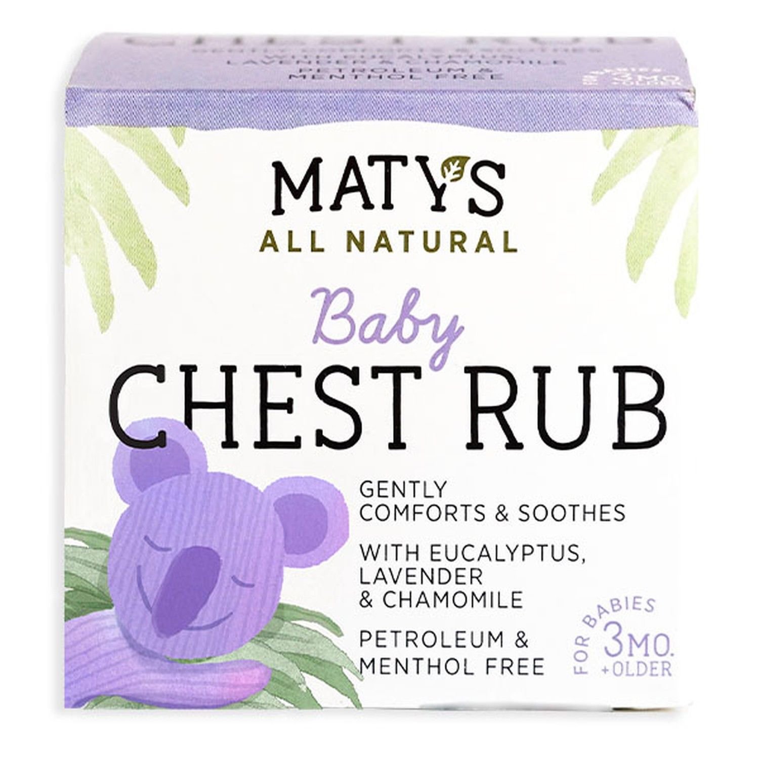 Matys All Natural Baby Chest Rub 1.5 Ounces White 1.5 oz