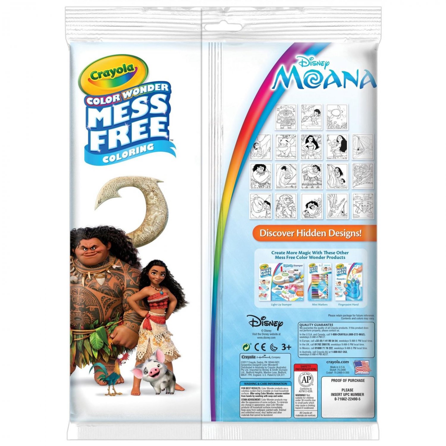 Crayola Color Wonder, Disney Moana Coloring Book, Mess Free Markers