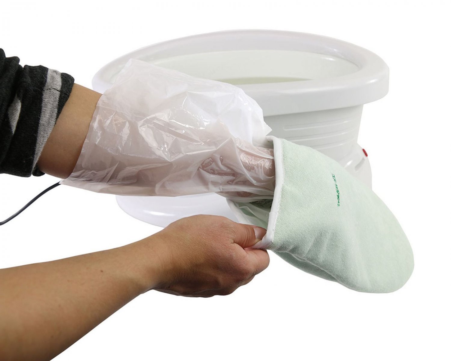 WaxWel Terry Hand Mitts for Paraffin Treatment, 6 count Beige