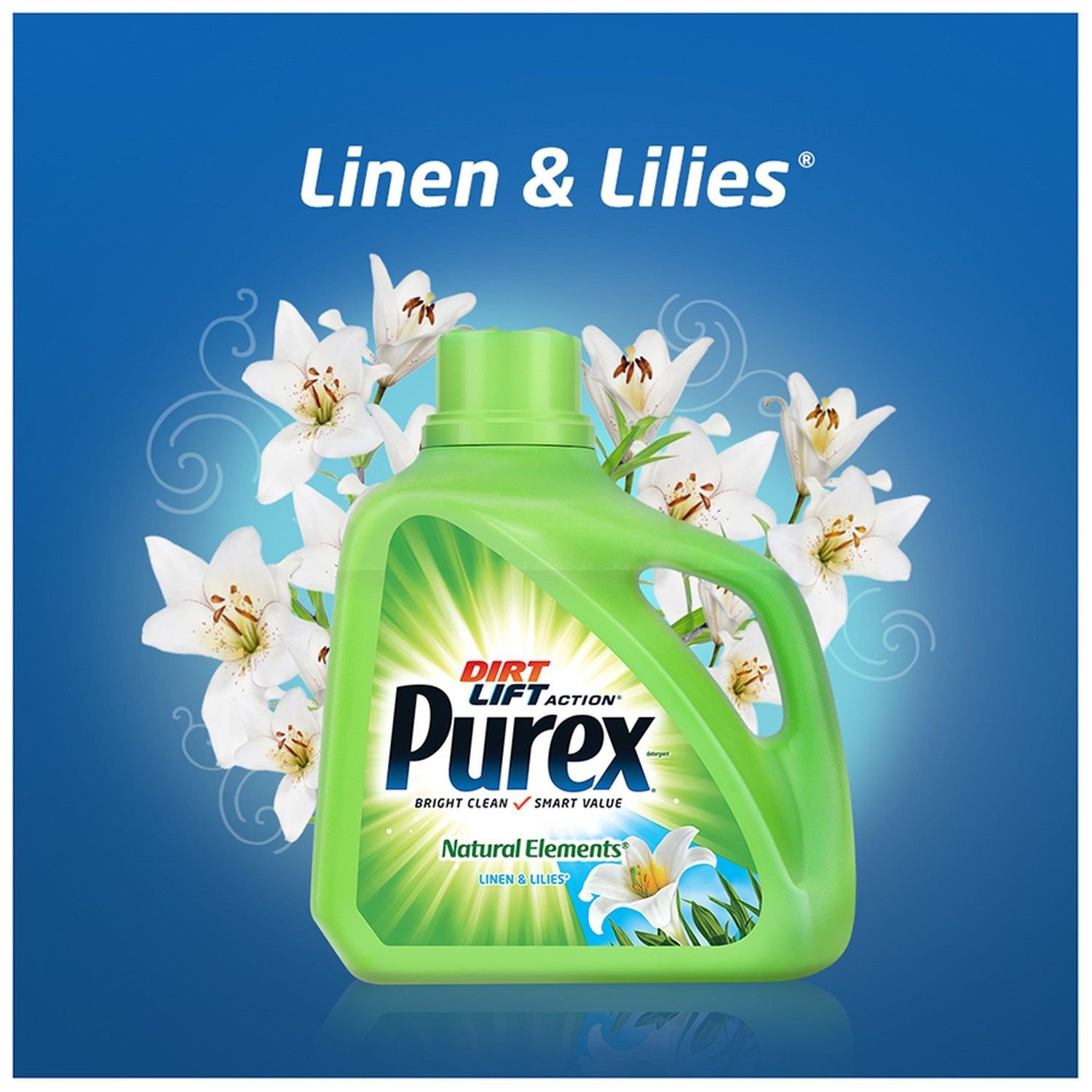 Purex Liquid Laundry Detergent Natural Elements Linen Lilies Fluid Oun