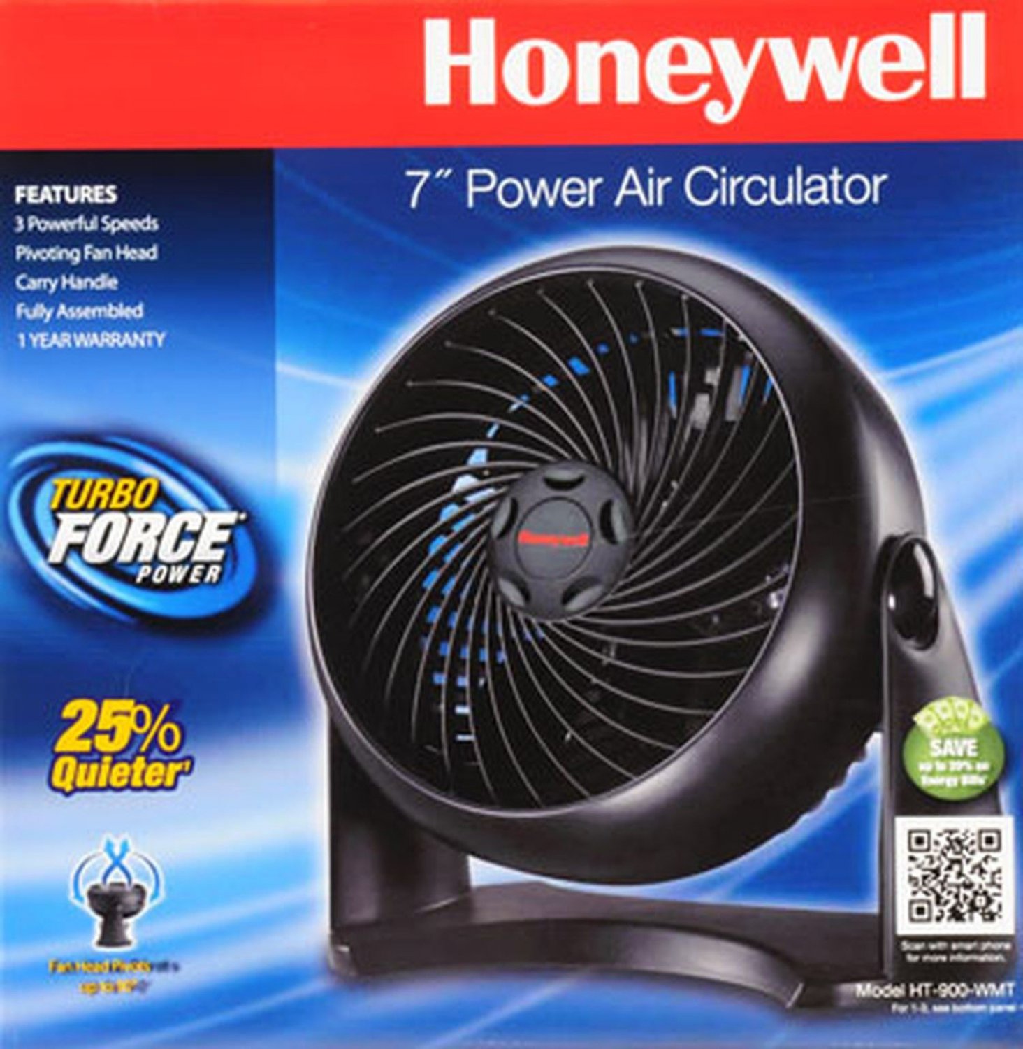 Honeywell Table Air Circulator Fan HT-900, Black