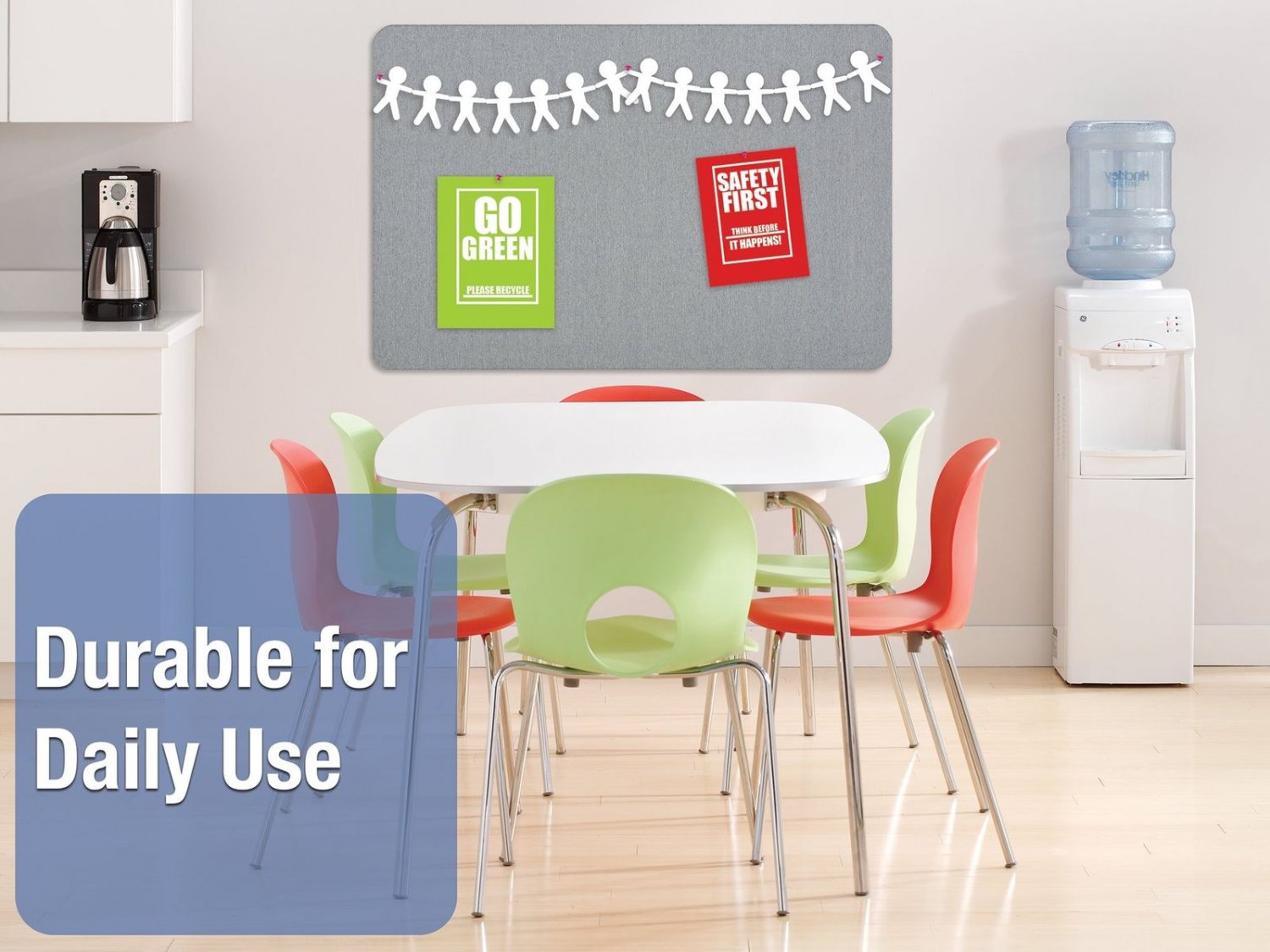 Quartet Fabric Bulletin Board, 3' x 2', Frameless, Oval Office, Light