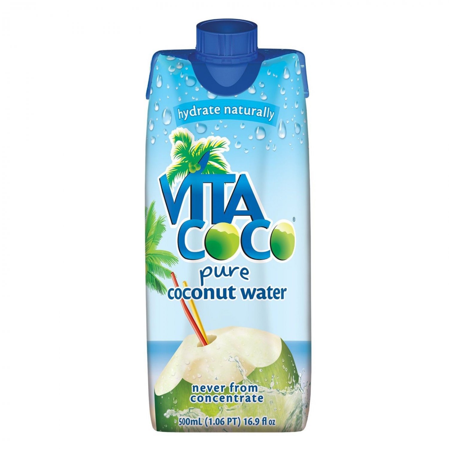 Vita Coco Coconut Water, Pure, 16.9 Ounce (Pack of 12) 2Day Fast