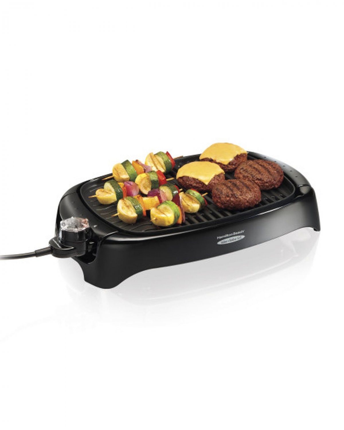 "Hamilton Beach 125"" Indoor/Outdoor Grill Model 31605" Black