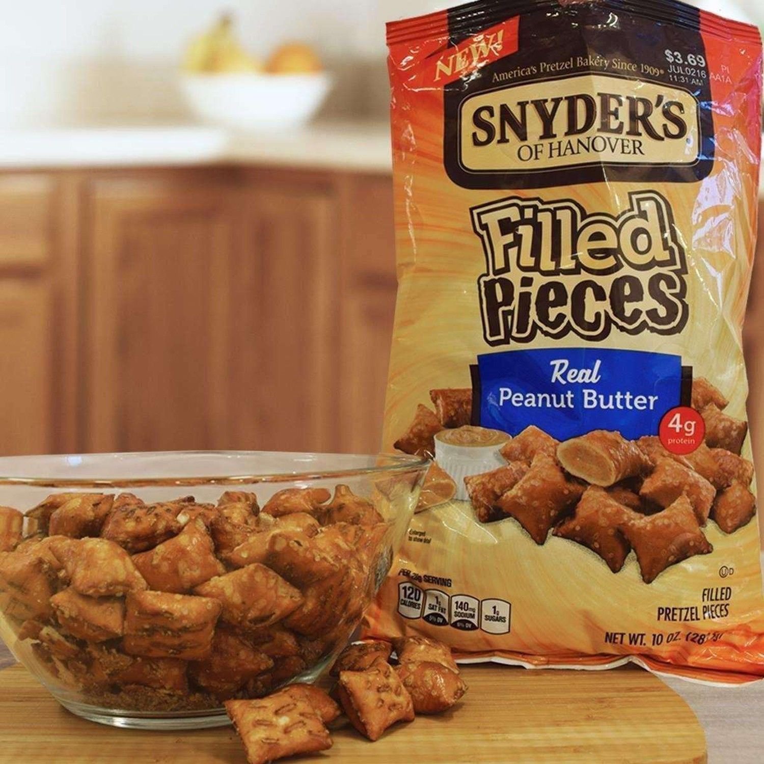 Snyders Of Hanover Filled Pretzel Pieces Peanut Butter 10 Oz 