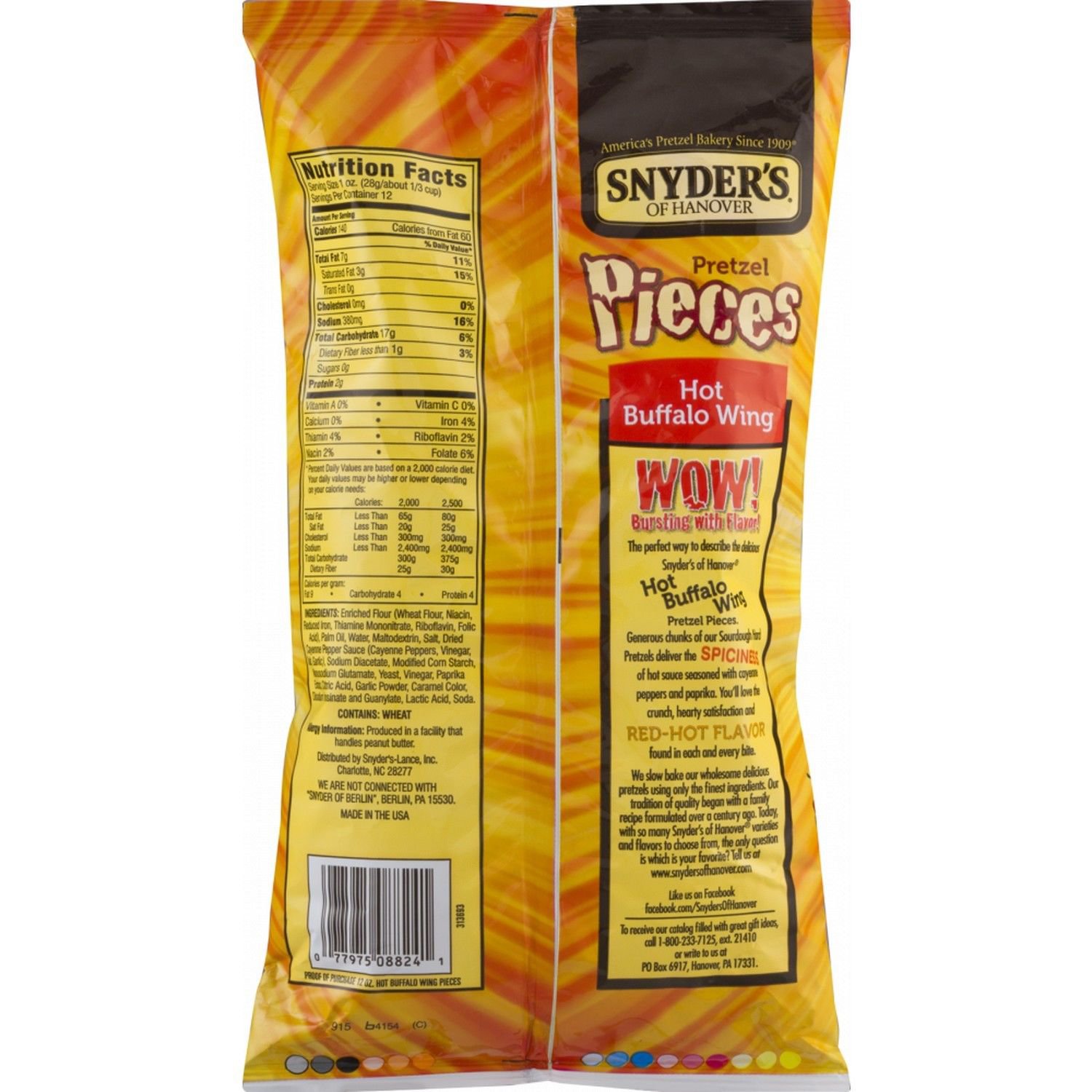Snyder's Of Hanover Pretzel Pieces Hot Buffalo Wing, 12.0 OZ NA