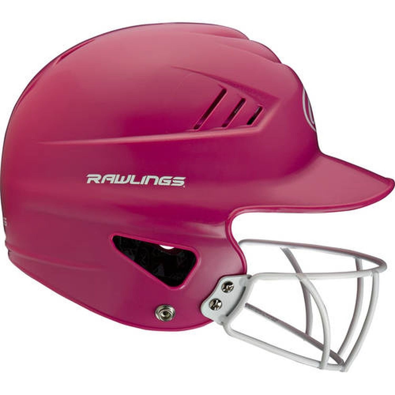Rawlings Pink Fastpitch Softball Helmet with Face Guard