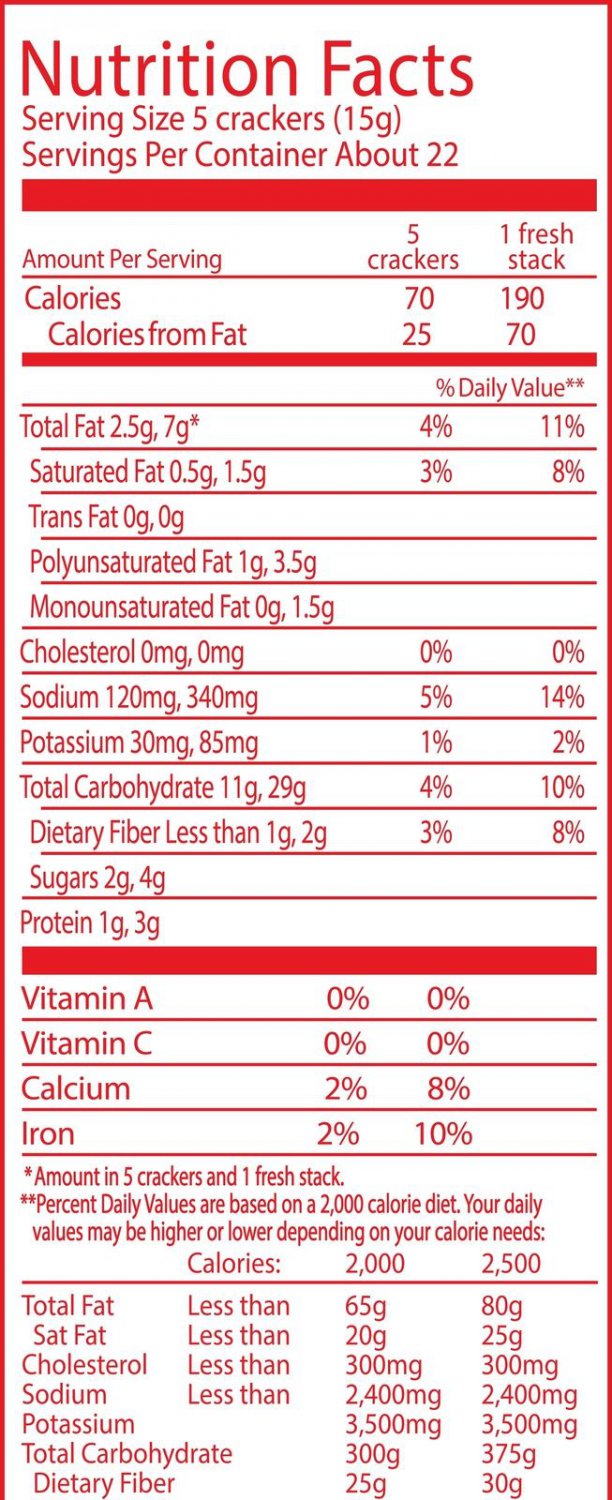 Ritz Whole Wheat Crackers in Fresh Stacks, 11.6 oz 1.45 oz