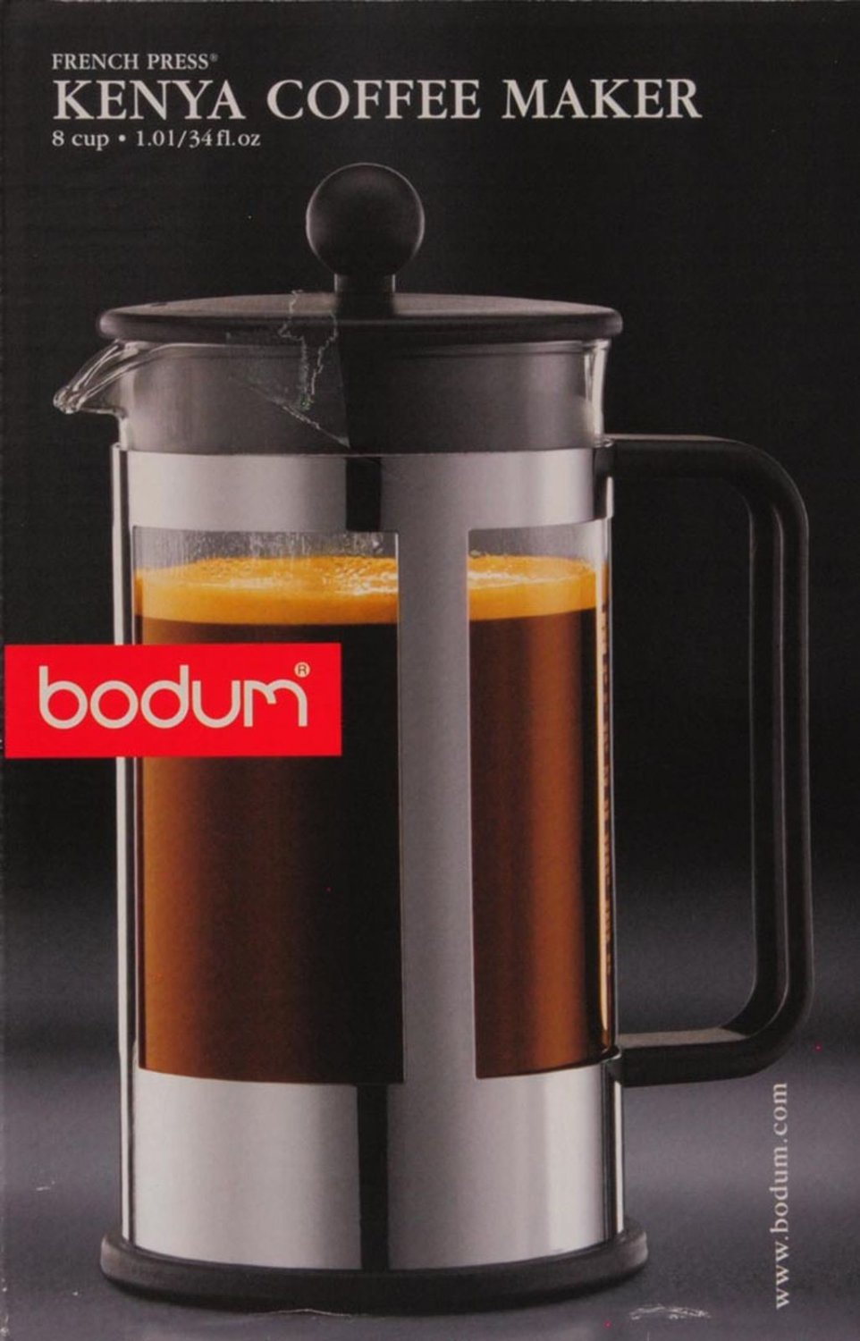 Bodum Kenya FP Coffee Maker, 8Cup, 34 oz Black