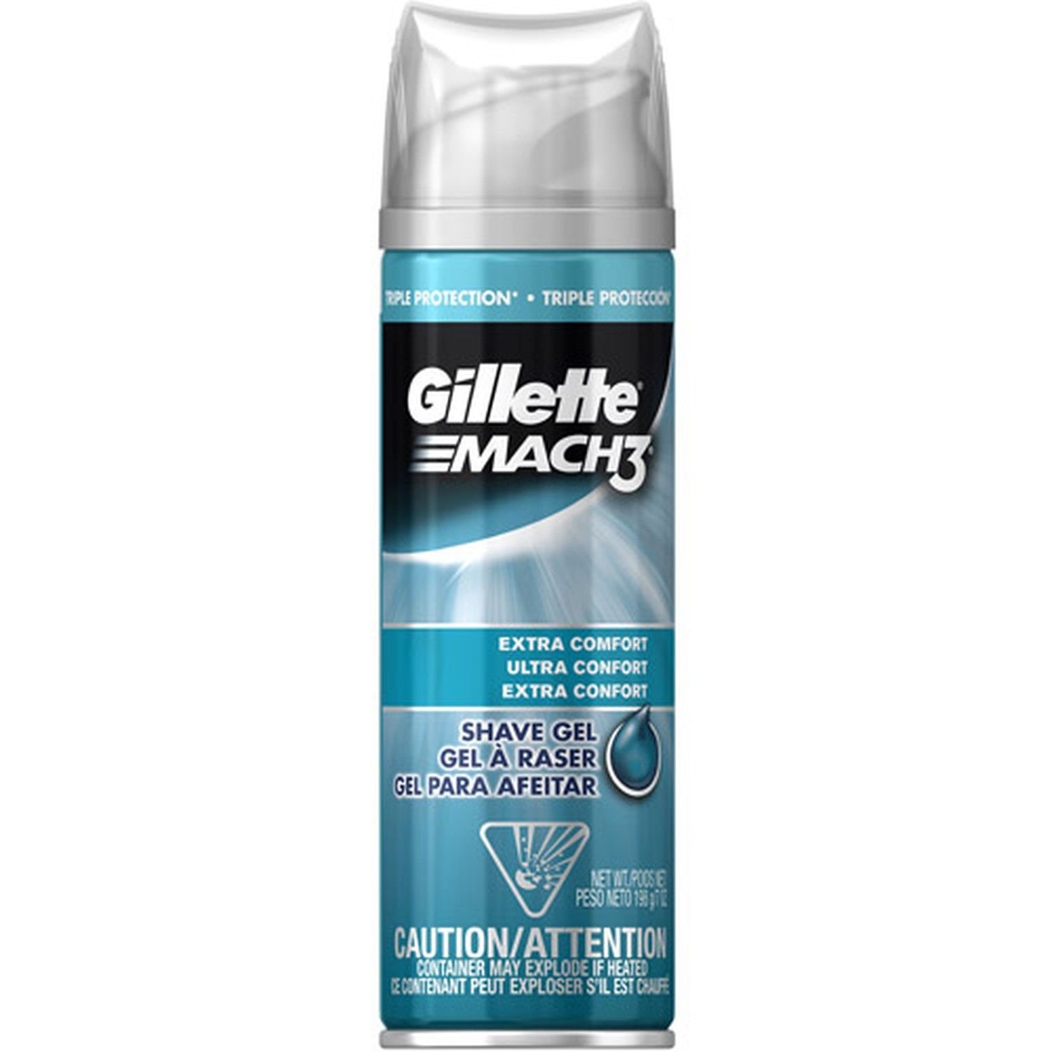 Gillette Mach3 Shave Gel Extra Comfort 7 Oz Multicolor