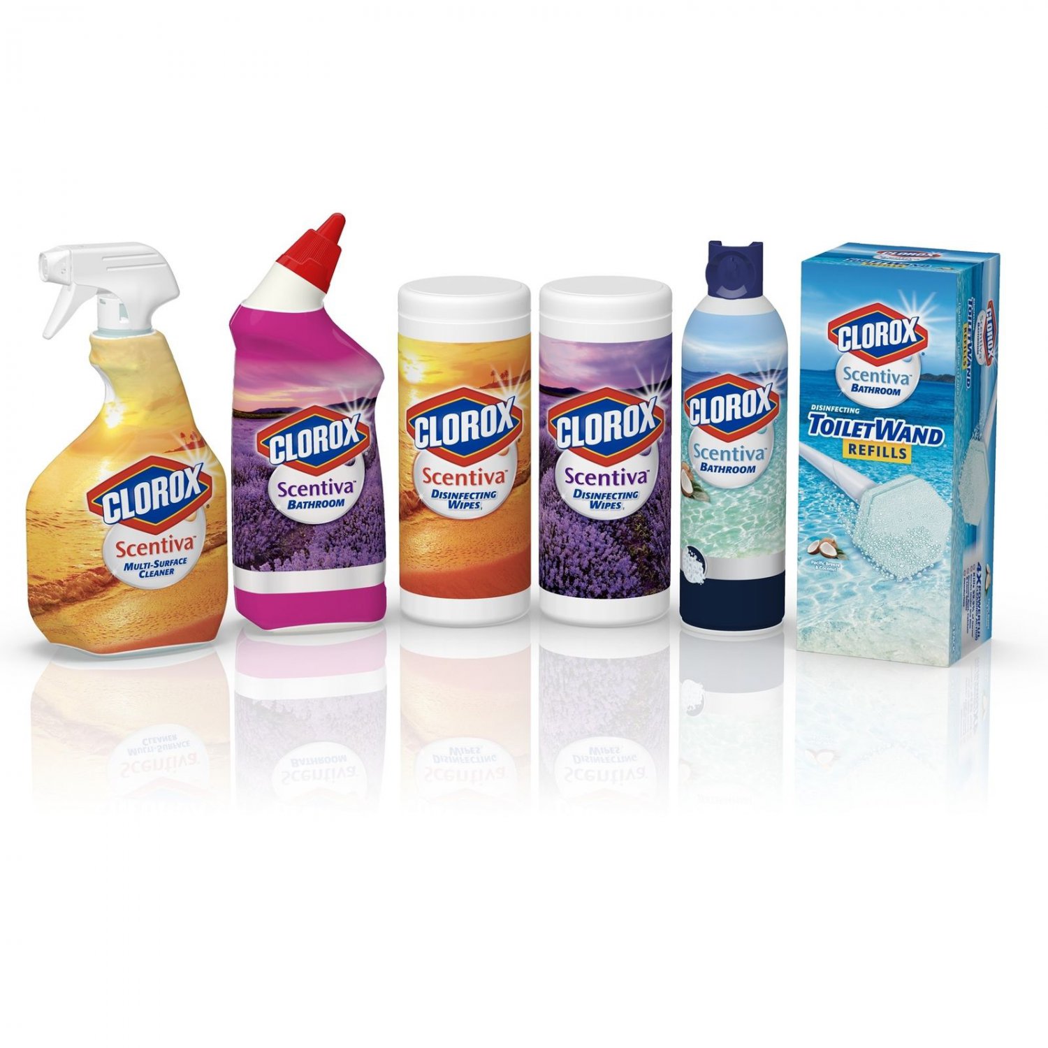 Clorox Scentiva Bathroom Foam Cleaner Foaming Aerosol MultiSurface