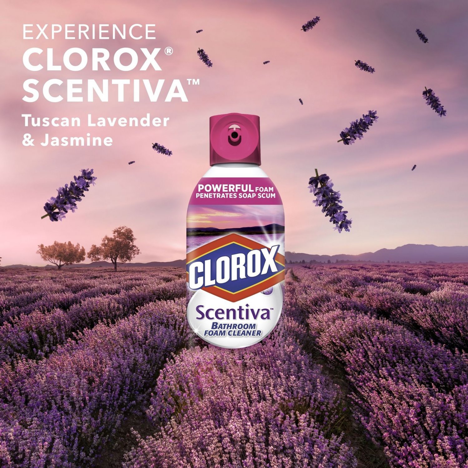 Clorox Scentiva Bathroom Foam Cleaner Foaming Aerosol MultiSurface