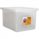 Lorell Letter/Legal Plastic File Box Clear Legal
