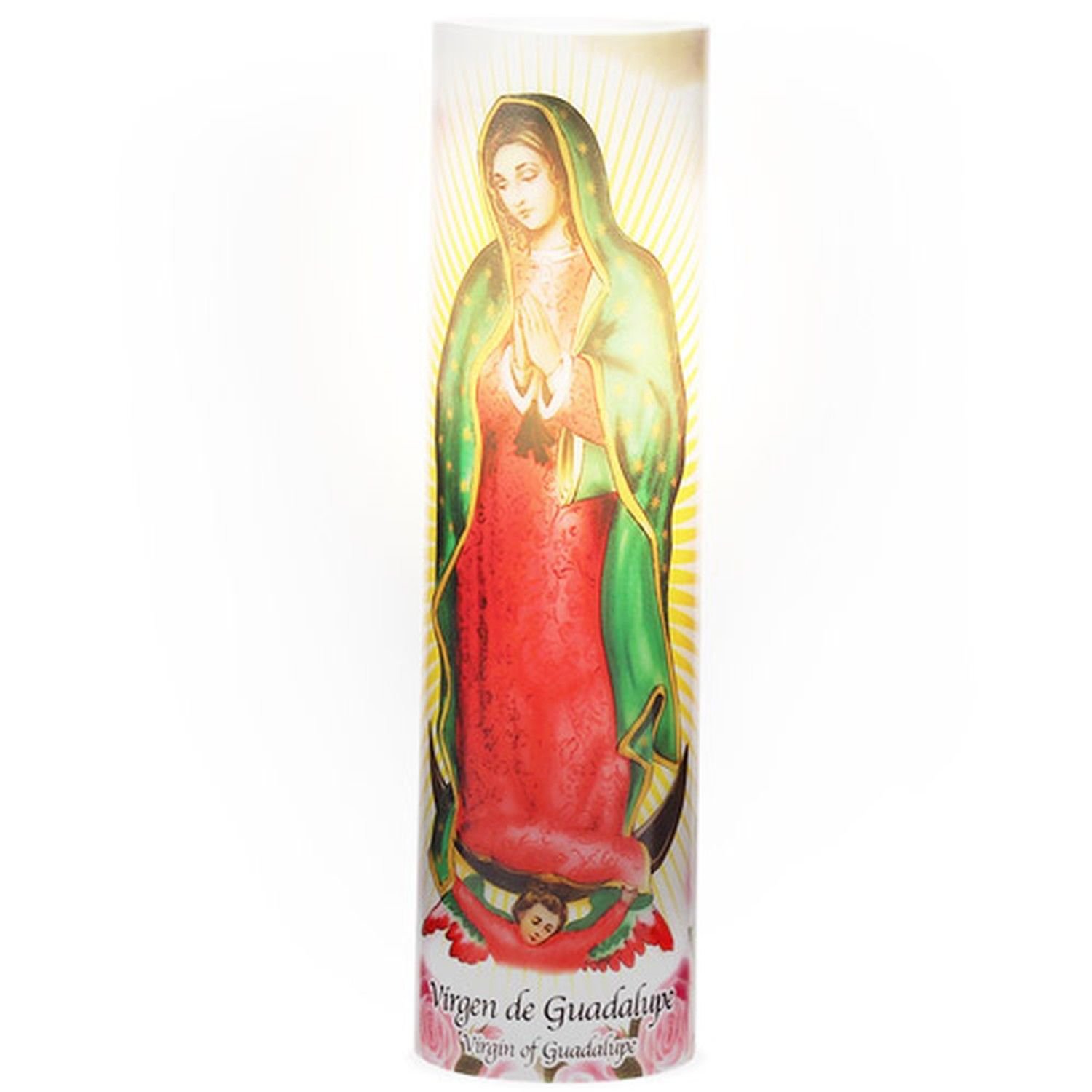 LED Prayer Candle, Virgin of Guadalupe Multicolor