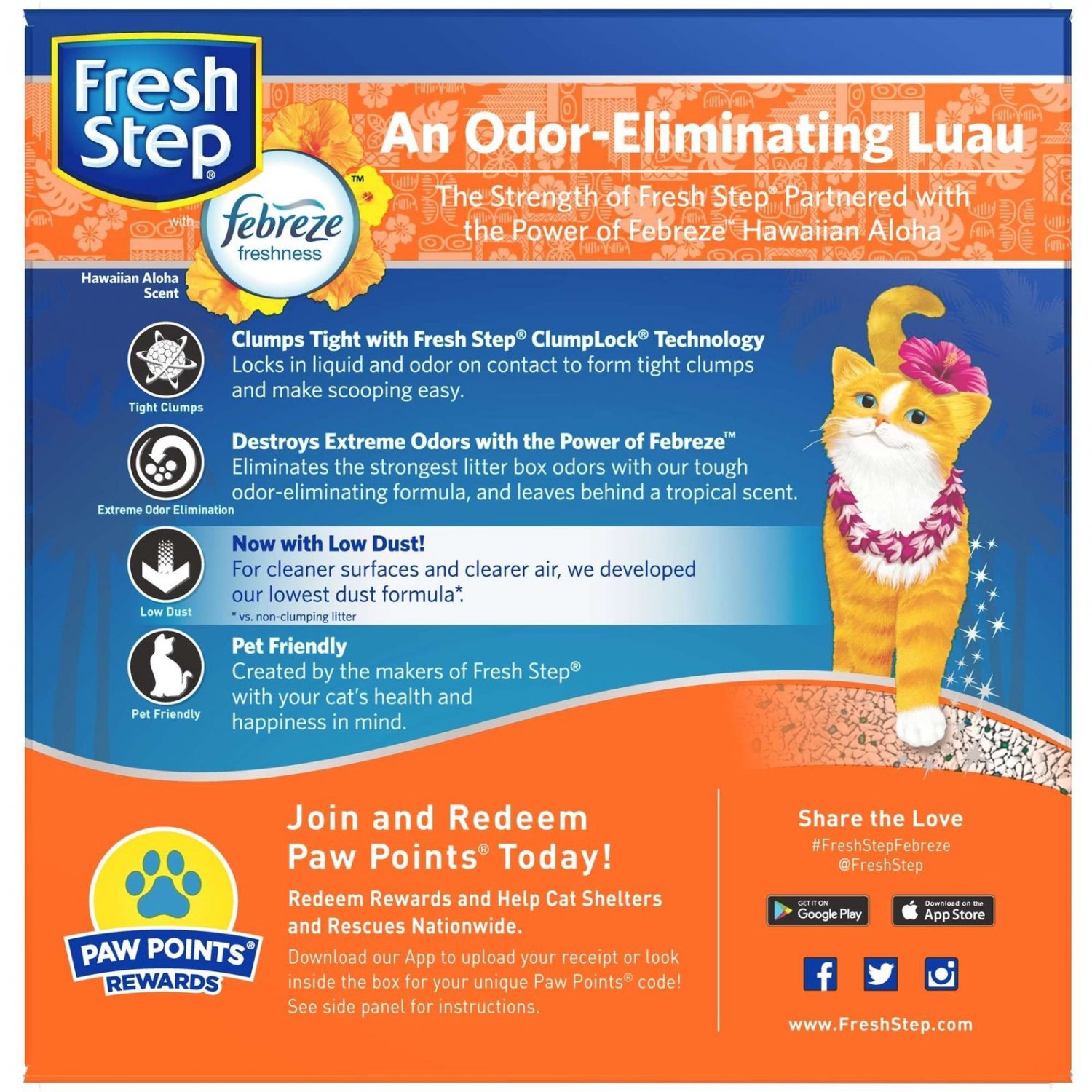 Fresh Step Extreme With Febreze Freshness Hawaiian Aloha Clumping Cat