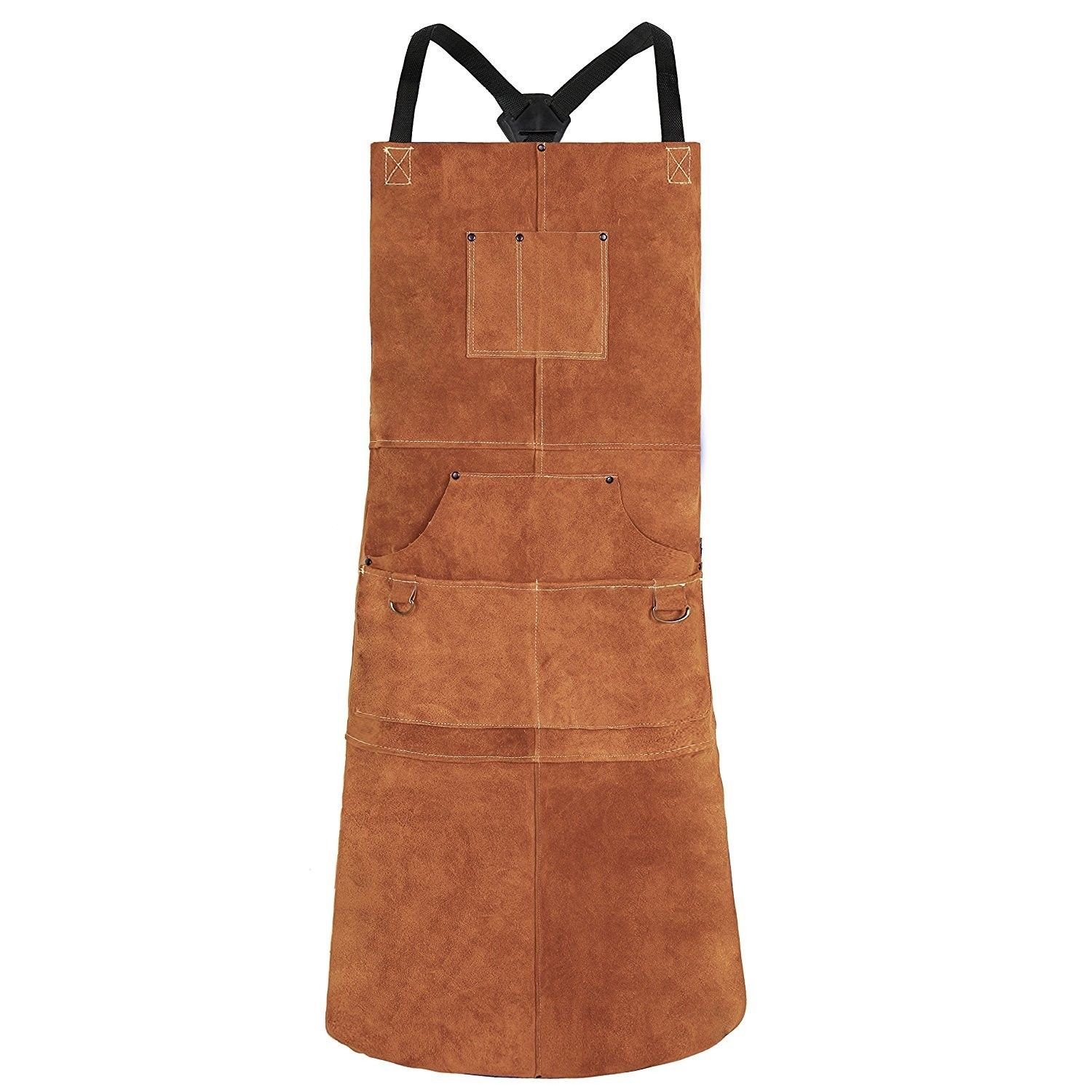 QeeLink Leather Welding Apron Heat amp FlameResistant Heavy Duty