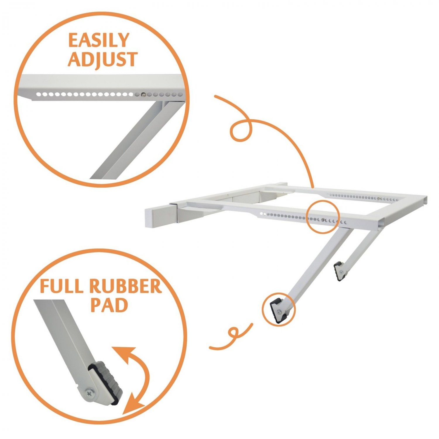 Jeacent AC Window Air Conditioner Support Bracket No Drilling