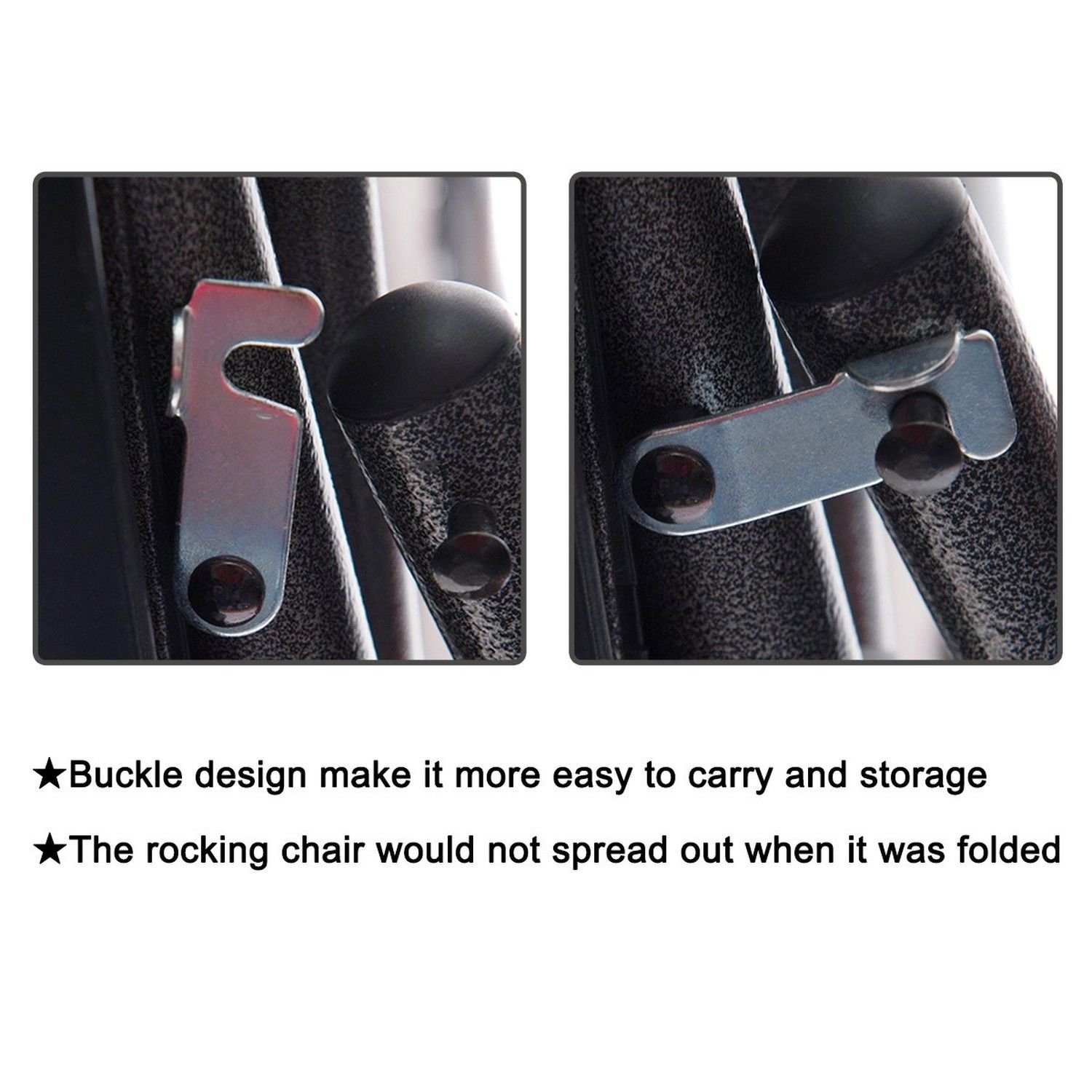 Timber Ridge Rocking Chair Folding Padded Patio Lawn Reclining Camping