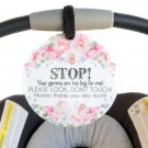 Girl Preemie sign, newborn, baby car seat tag, baby shower gift, stroller tag,