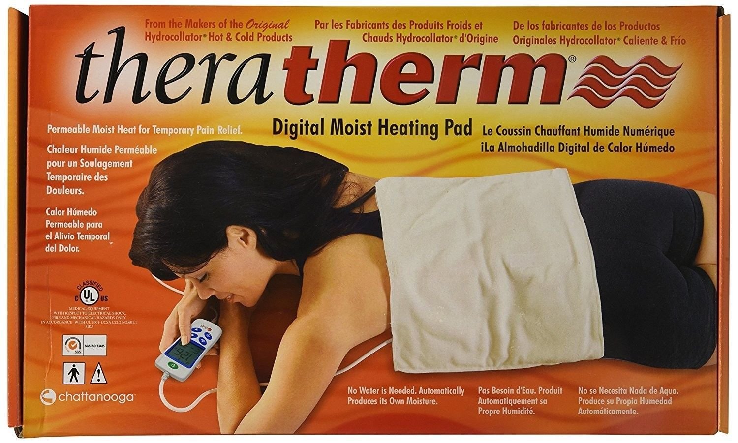 Chattanooga Theratherm Digital Moist Heating Pad, Large/Standard (14" x