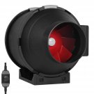 4" Inline Fan - 188 CFM Exhaust Duct Fan, Built-In Speed Controller, ETL Listed,