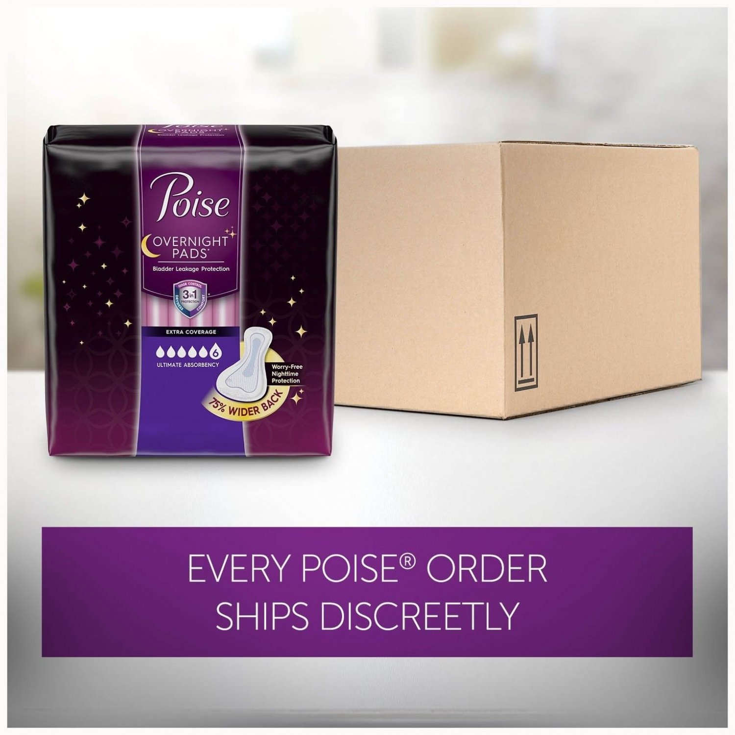 Poise Overnight Incontinence Pads Ultimate Absorbency Extra Coverage
