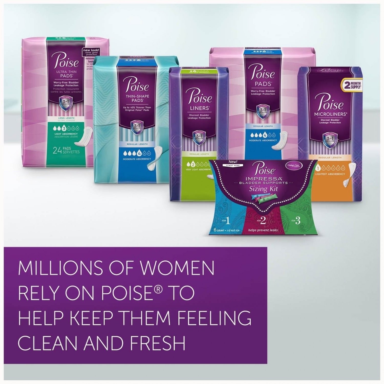 Poise Overnight Incontinence Pads Ultimate Absorbency Extra Coverage ...