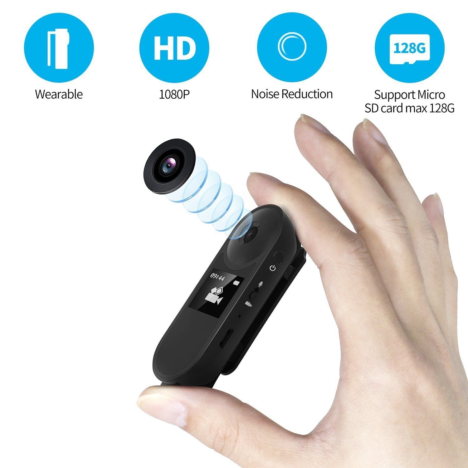 IDV Mini Camera, Hidden Spy Camera with Viewing Screen,Digital Voice ...