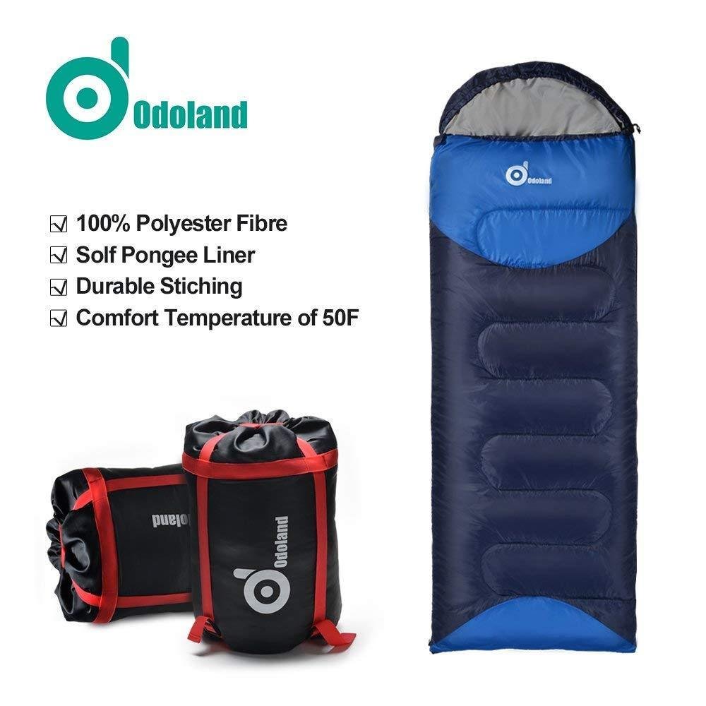 ODOLAND Cool Weather Waterproof Windproof Envelope Sleeping Bag with