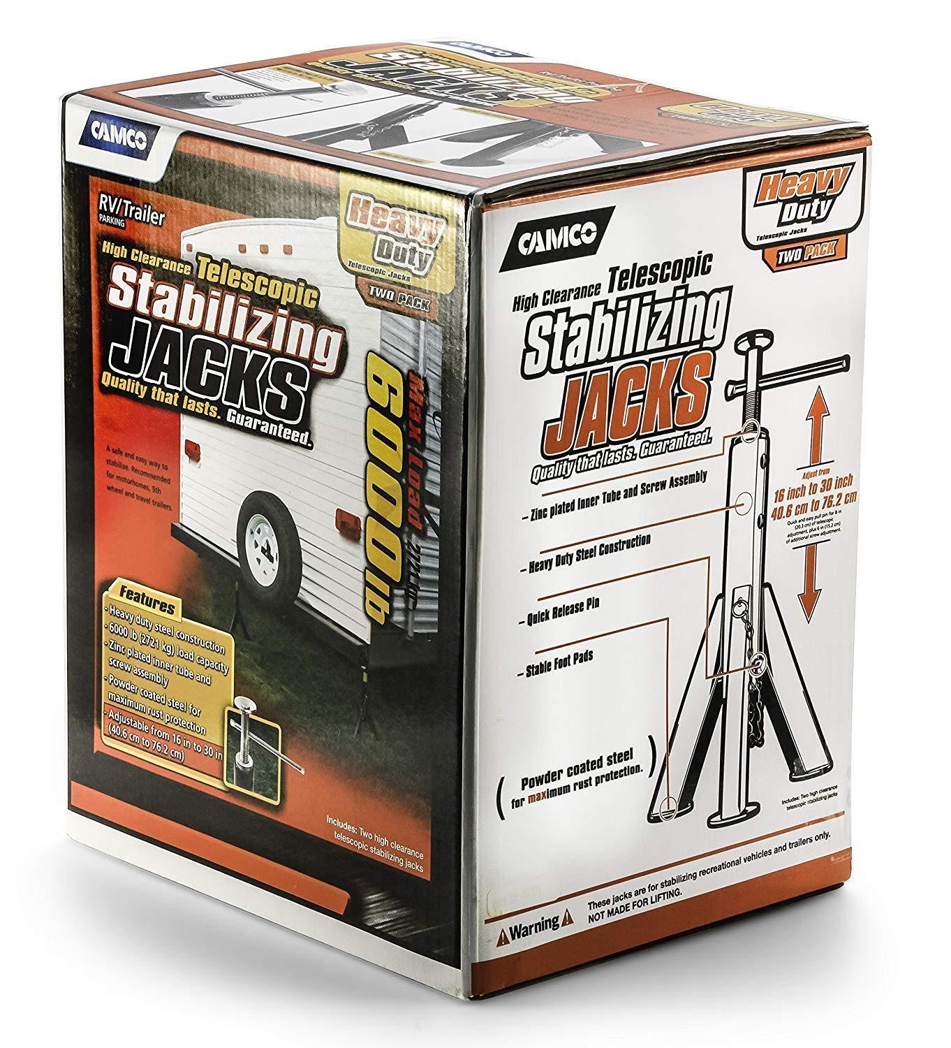 RV Camper Trailer Adjustable Ramp Door Telescopic Jack Stands 6000