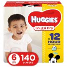 HUGGIES Snug & Dry Diapers, Size 6, 140 Count, ECONOMY PLUS Packaging May Va...