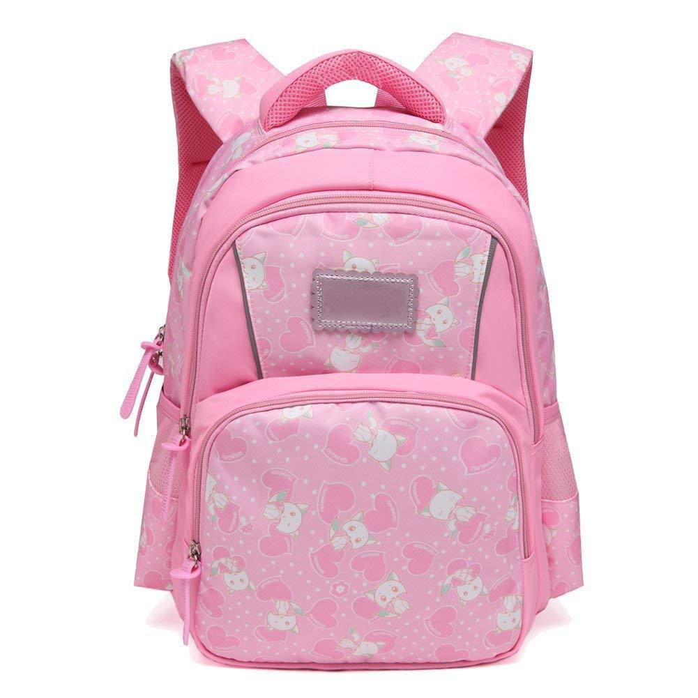 Cute Fox Printed Kids Backpack for Girls, Lightweight Waterproof ...
