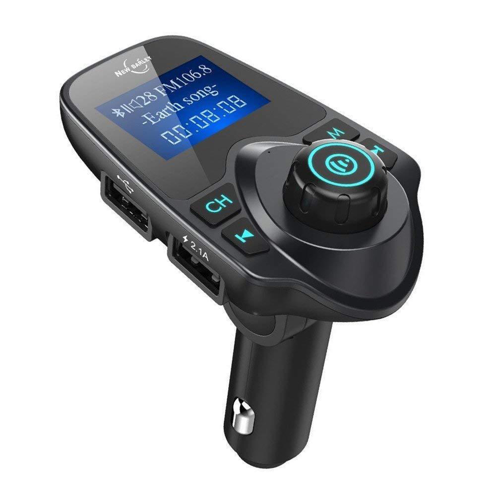 Bluetooth Fm Transmitter 1 44 Inch Display Radio Adapter Car Kit With