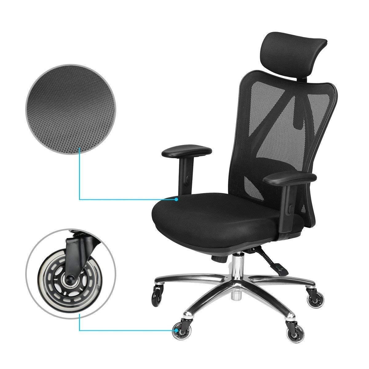 Duramont Ergonomic Adjustable Office Chair With Lumbar Support and