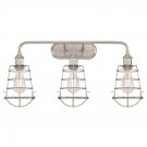 Westinghouse 6338100 Oliver Three-Light Indoor Wall Fixture, Brushed Nickel with