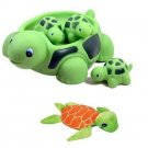 New! Cute Set Of Turtle Family Bath Set set of 4 - Bath Tub Toy + 6" Mini Plush