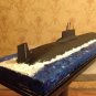 1:350 Soviet/Russian Typhoon class submarine complete model with water diorama