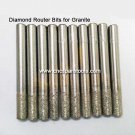 Long Life 8mm Flat-End Sintered Diamond Granite Hard Stone Cutting Bit CNC Milling Tools