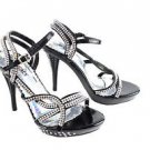 Delicacy Hot Sexy Mid Heel Flat Pump-Rhinestone Open Toe Party Wedding Shoes