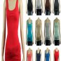Basic Scoop Neck Cotton Span TANK TOP Stretchy Casual Shirts Solid Junior S-XL