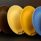 FOUR Ceramic dinner plates FOUR Different MATTE colors