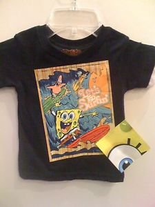 SpongeBob SquarePants Let's Go Surfin' Toddler T Shirt New w/ Tag Size 24 Months