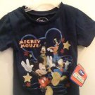 Disney Mickey Mouse Toddler T Shirt Pluto Goofy Donald Duck New Size 12 Mos.Blue