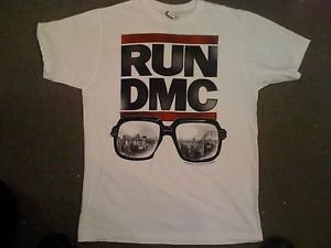 RUN DMC T Shirt New in Mint Condition XL White NYC Glasses Rare Hard-To-Find