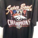 Super Bowl XXXII Champions Denver Broncos T Shirt New Mint XL Extra Large Black