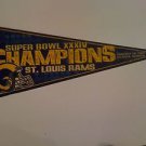 Vintage St.Louis Rams Super Bowl XXXIV Champions Pennant Rare Rare Hard-To-Find