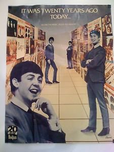 The Beatles It Was Twenty Years Ago Today Original 1984 Promo Poster Rare 24x31