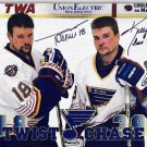 St.Louis Blues Mouse Pad Signed by Kelly Chase & Tony Twist New Mint Condition