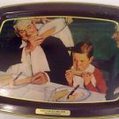 Vintage Norman Rockwell Painting Last Ear Of Corn Collectible Metal Tin Tray HTF
