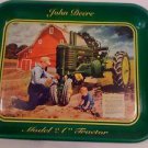 John Deere Model A Tractor Pint Sized Shadow Collectible Tin Steel Tray Vintage